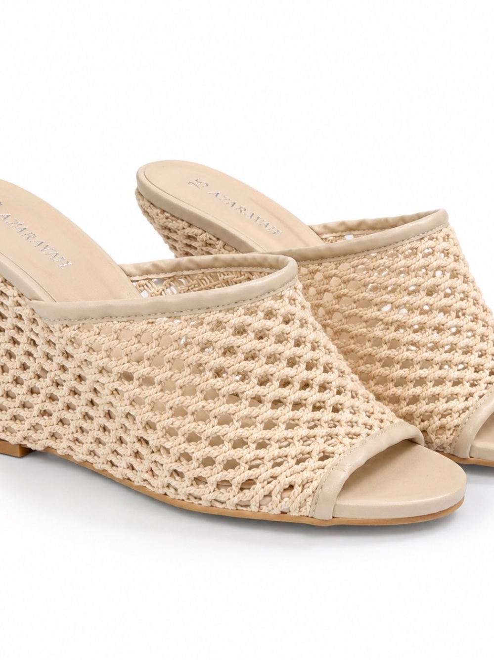 Zara Cream Woven Mule Slides - Picture 4 of 5